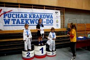 Zawodniczka klub Striker stoi na pierwszy miejscu podium Pucharu Krakowa w Taekwondo.Swój medal…