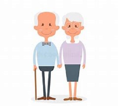 Grafika przedstawiająca parę Seniorów