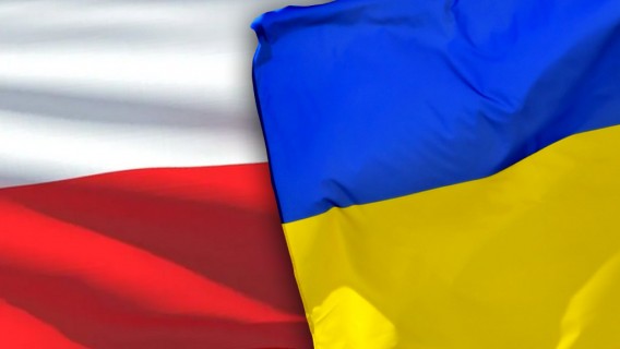 Flaga Polski i Ukrainy