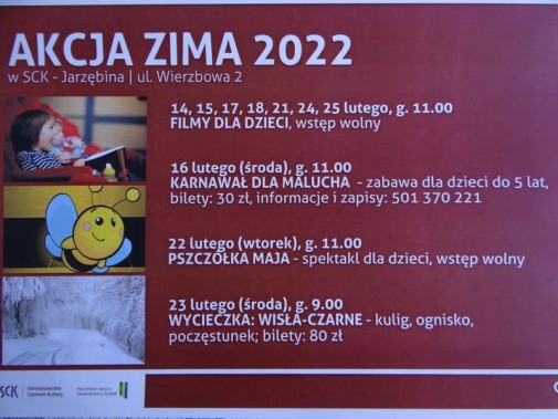 Akcji Zima w Jarzębinie - plakat