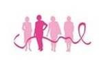 Grafika - sylwetki kobiet z symboliczna różową wstążką