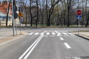 Nowo utworzony prawoskręt i fragment zmodernizowanej ulicy W. Sikorskiego