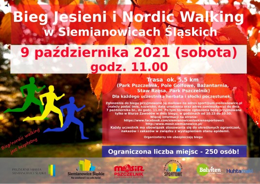 Plakat Biegu Jesieni oraz Nordic Walking