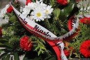 Wiązanka kwiatów przy pomniku Wojciecha Korfantego