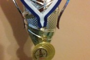 Puchar za zajęcie I miejsca w turnieju halowym dzieci w Tarnowskich Górach