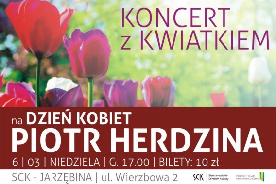 Koncert z kwiatkiem - Piotr Herdzina - plakat