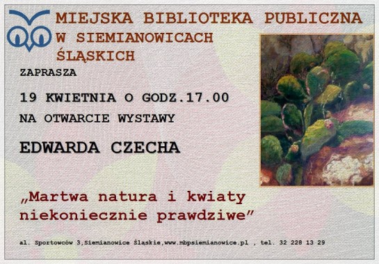 Wystawa malarstwa Edwarda Czecha - plakat