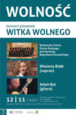 Koncert piosenek Witka Wolnego - plakat