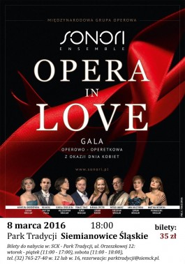 Gala operowa i operetkowa z okazji Dnia Kobiet - plakat
