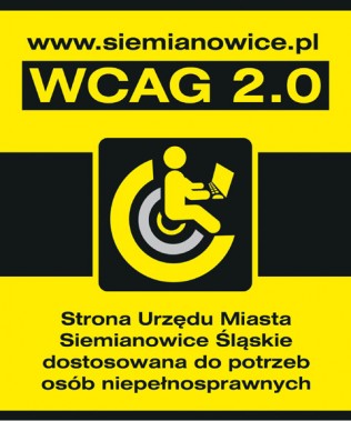 Ulotka promująca dostosowanie strony internetowej Urzędu Miasta do potrzeb osób niepełnosprawnych