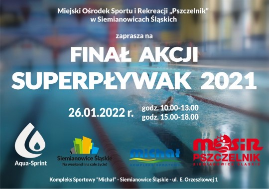 Plakat - Finał akcji "SUPERPŁYWAK 2021"