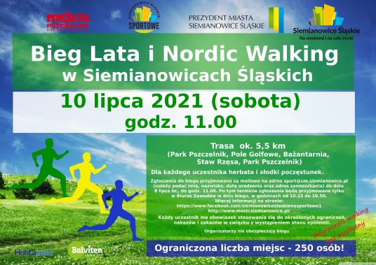 Plakat Biegu Lata oraz Nordic Walking