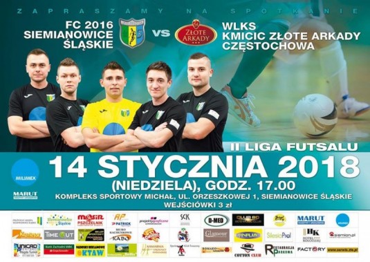 Plakat meczowy: FC 2016 Siemianowice - WLKS Kimcic Częstochowa