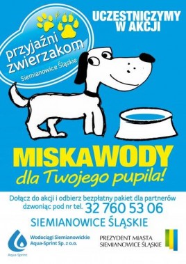 Plakat akcji Miska dla psa