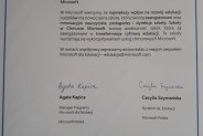 List gratulacyjny od Microsoftu