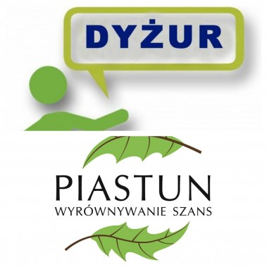 Logo "Piastuna" z napisem :Dyżur