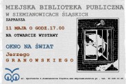 Wernisaż wystawy Jerzego Granowskiego - plakat