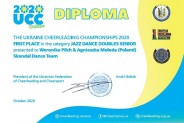 Dyplom z Mistrzostw Europy Cheerleaders ECA