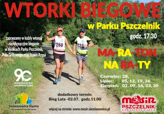 Plakat - Wtorki Biegowe - Maraton na Raty