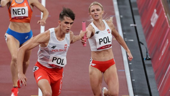 Kajetan Duszyński i Małgorzata Holub-Kowalik podczas biegu