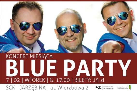 Blue Party w Jarzębinie - plakat