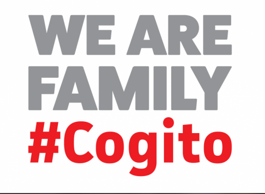 Baner z hasłem : We are Family #Cogito