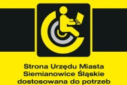 Ulotka promująca dostosowanie strony internetowej Urzędu Miasta do potrzeb osób niepełnosprawnych