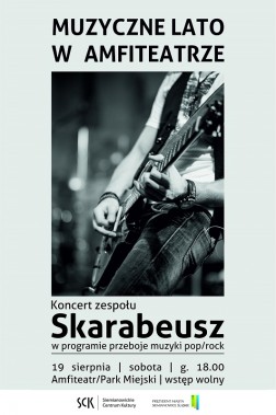 Koncert zespołu Skarabeusz - plakat