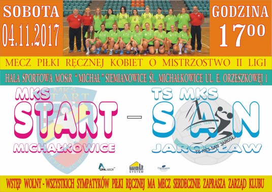 Plakat - MKS Start Michałkowice - SAN Jarosław