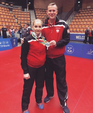 Dajana Jastrzębska z trenerem