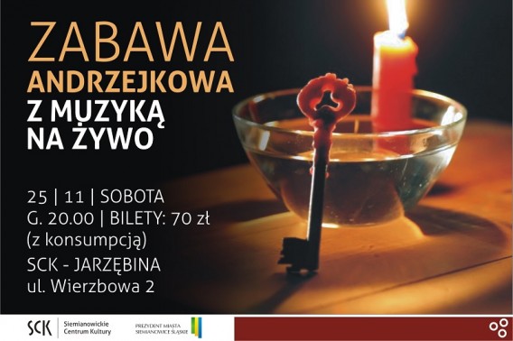 Andrzejki w Jarzębinie - plakat