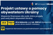 Plansza przedstawiająca rozwiązania dotyczące pomocy obywatelom Ukrainy